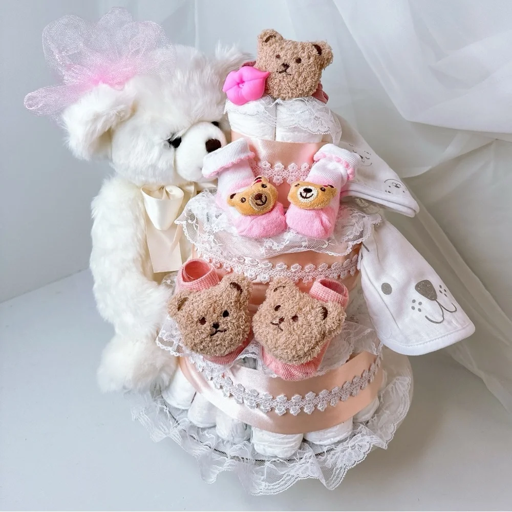 Baby Bear Diaper Cake, Baby Shower Gift